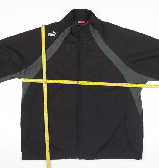 Puma Men’s Black XL Sports Track Jacket Full Zip Lightweight