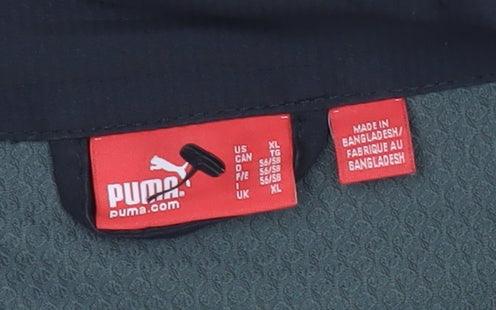 Puma Men’s Black XL Sports Track Jacket Full Zip Lightweight