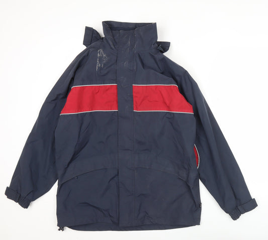 Peter Storm Boys Blue Red Waterproof Rain Coat Jacket 13 Years Hooded