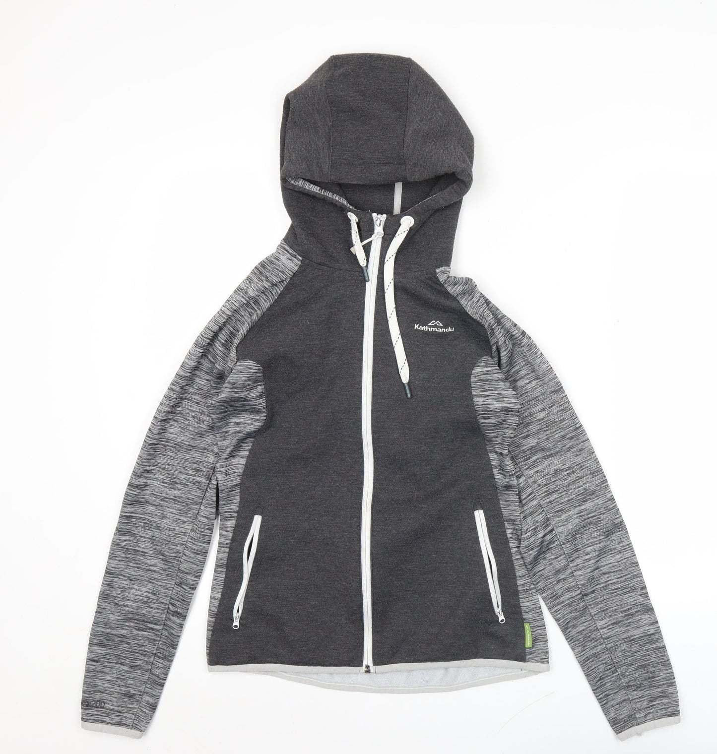 Kathmandu Women’s Grey Full Zip Hoodie UK 8 Polyester Blend