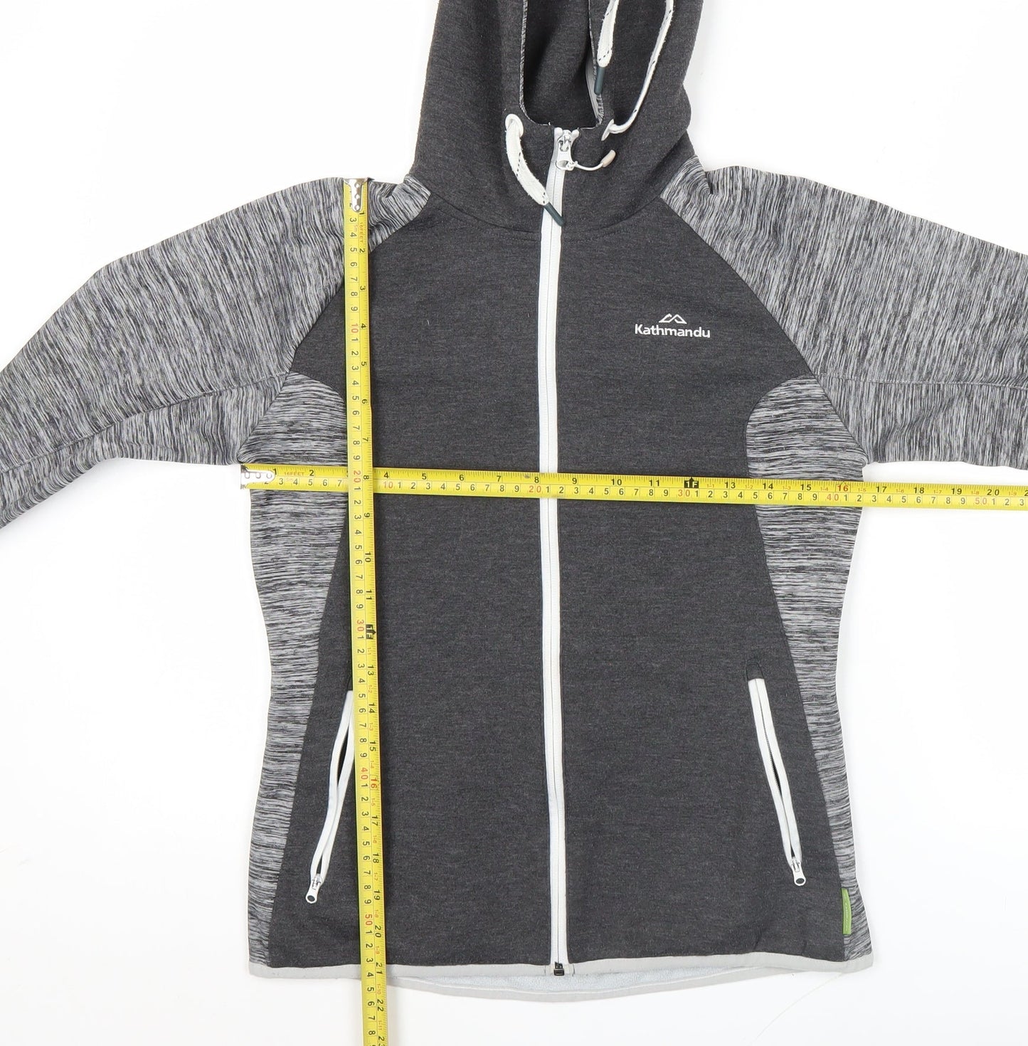 Kathmandu Women’s Grey Full Zip Hoodie UK 8 Polyester Blend