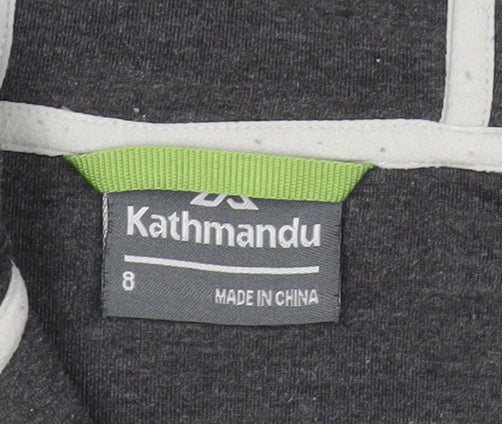 Kathmandu Women’s Grey Full Zip Hoodie UK 8 Polyester Blend