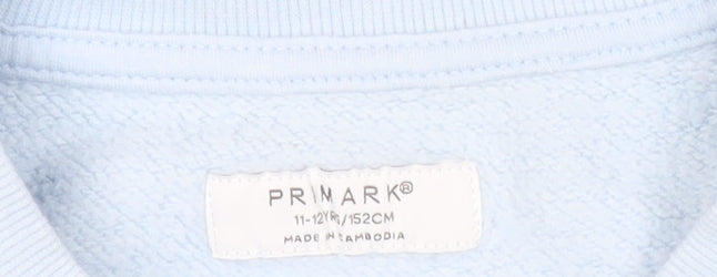Additional view of Primark girls’ blue pullover sweatshirt 11-12 years crew neck casual