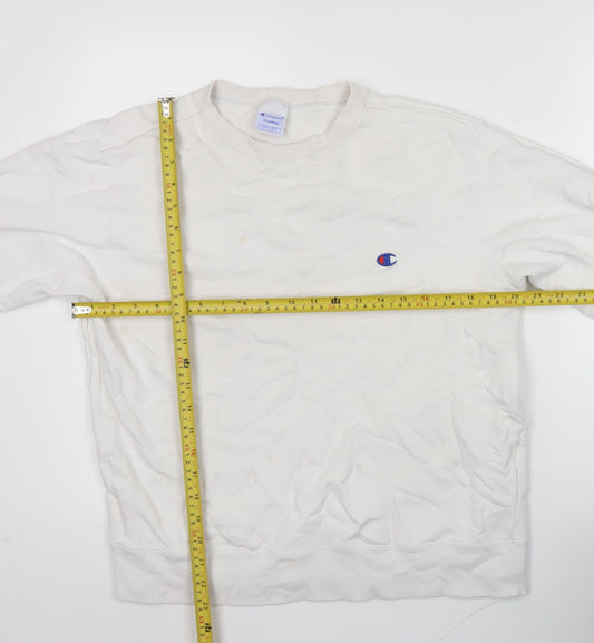 Champion Men’s White XL Pullover Sweatshirt Crew Neck Logo