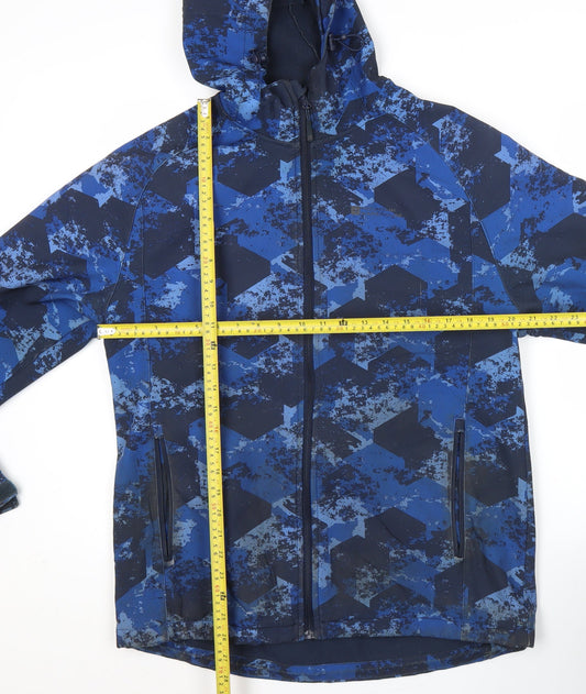 Mountain Warehouse Mens Blue Softshell Jacket M Hooded Outdoor