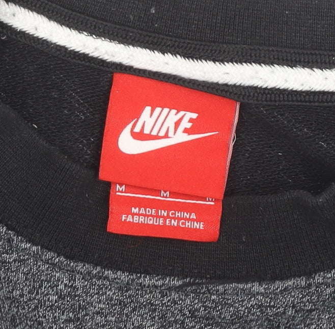 Nike Mens Grey Medium Pullover Sweatshirt Crew Neck Long Sleeve