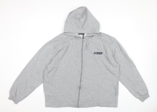 Reebok Mens Grey Full Zip Hoodie Sweatshirt Size M Regular Fit