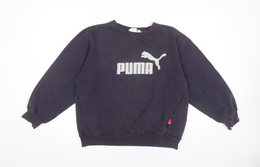 Puma Men’s Blue 2XL Pullover Sweatshirt Crew Neck Logo Sportswear