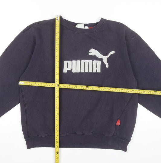 Puma Men’s Blue 2XL Pullover Sweatshirt Crew Neck Logo Sportswear