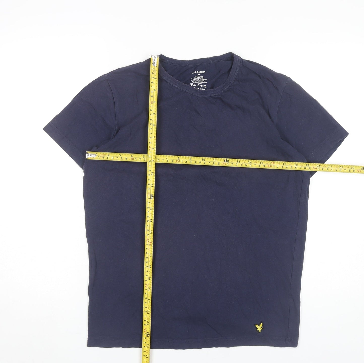 Lyle & Scott Men's Blue Crew Neck Short Sleeve T-Shirt Size M