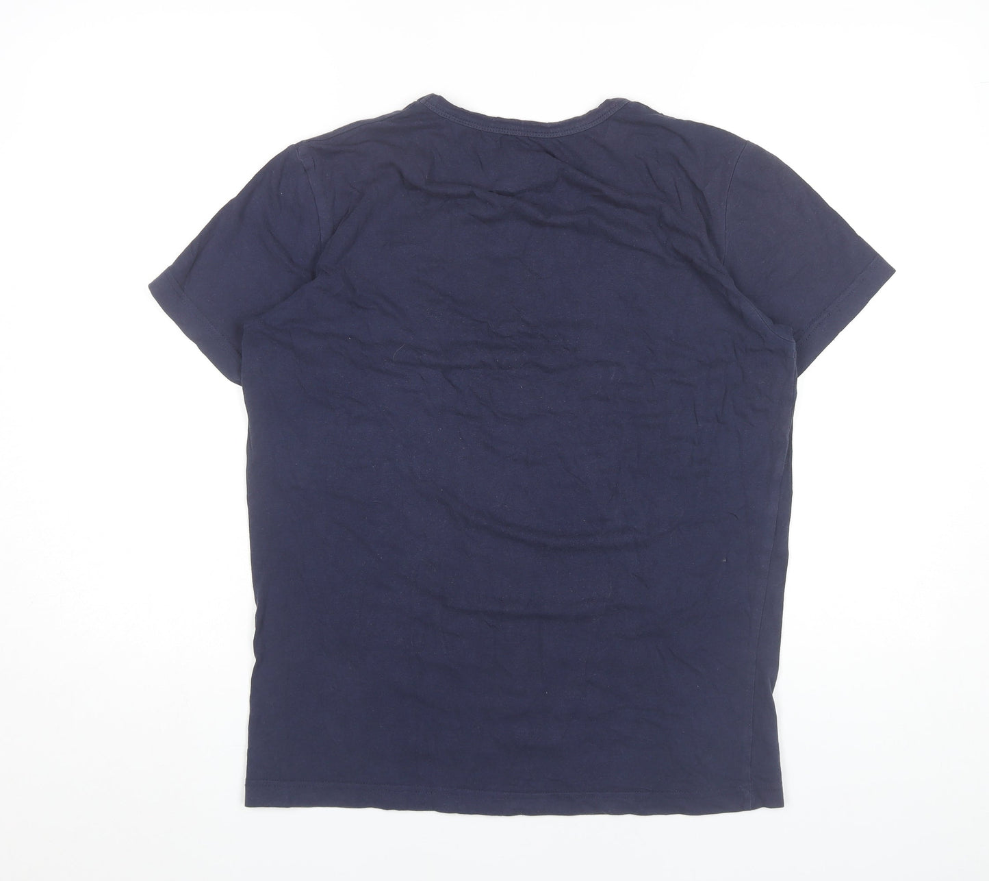 Lyle & Scott Men's Blue Crew Neck Short Sleeve T-Shirt Size M