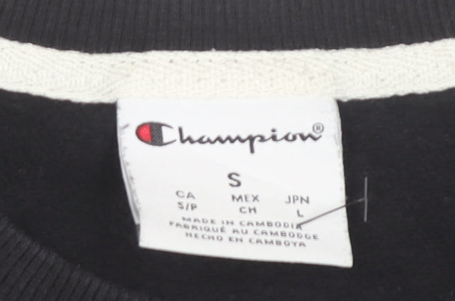 Champion Men’s Black Small Pullover Sweatshirt Swimming & Diving Graphic
