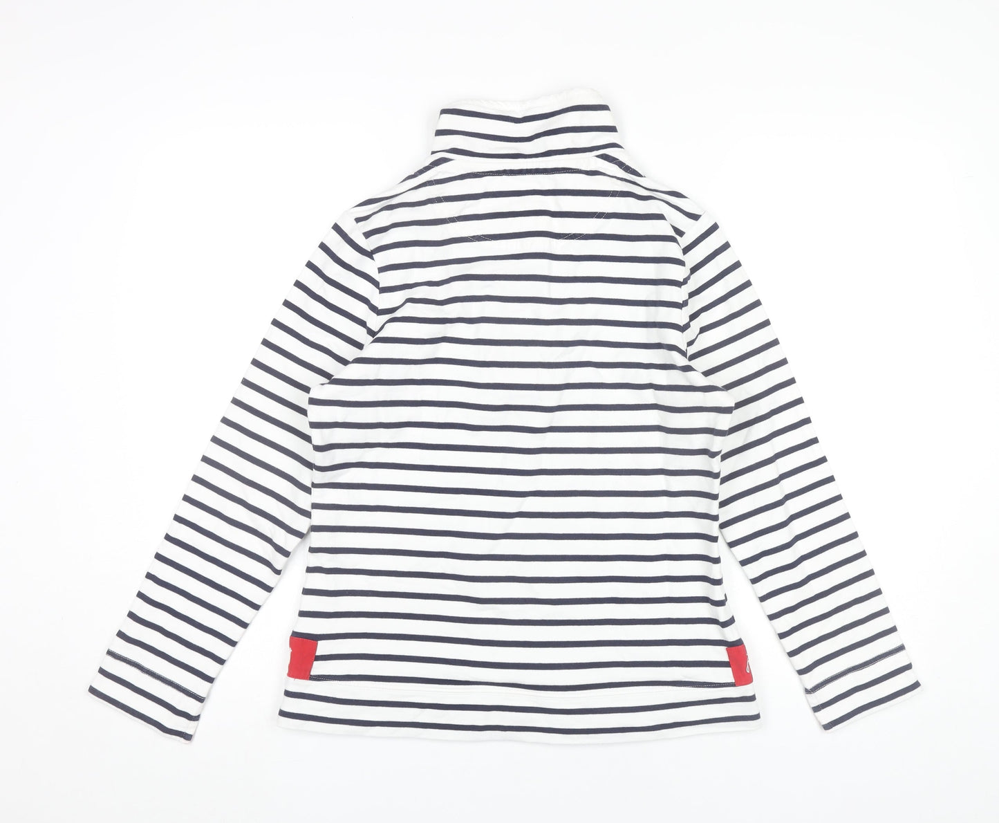 Joules Women’s Navy Striped Sweatshirt UK 10 Cotton Pullover