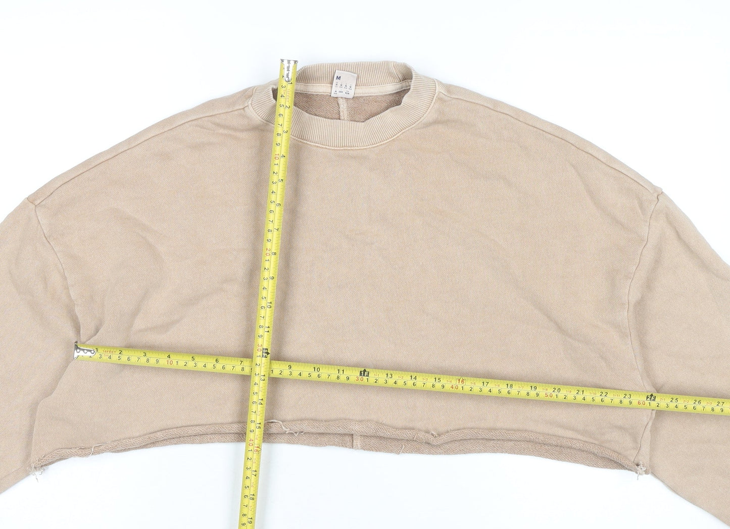 Reebok Womens Beige Pullover Sweatshirt M Casual Athletic