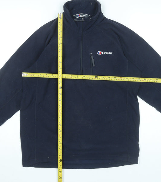 Berghaus Men’s Blue Fleece Sweatshirt Small Pullover 1/2 Zip Outdoor