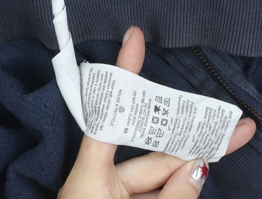 Jack & Jones Men's Blue Full Zip Hooded Jacket Size S