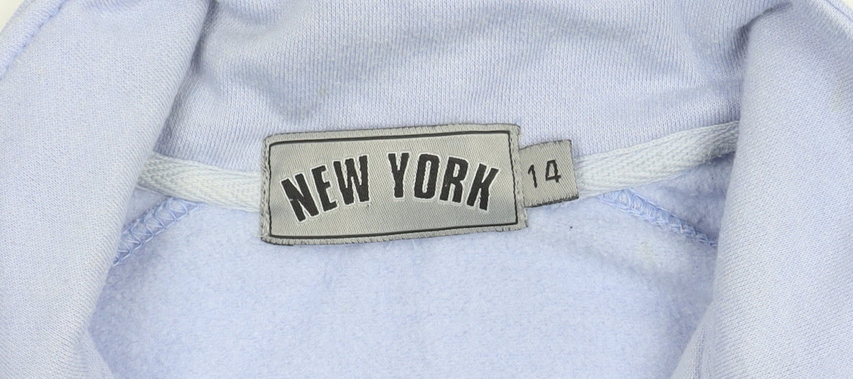 Additional view of New York girls’ blue track jacket, size 14, years full zip casual sportswear