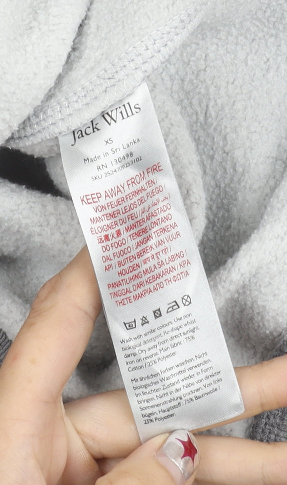 Jack Wills Mens Grey XS Crew Neck Logo Sweatshirt Pullover