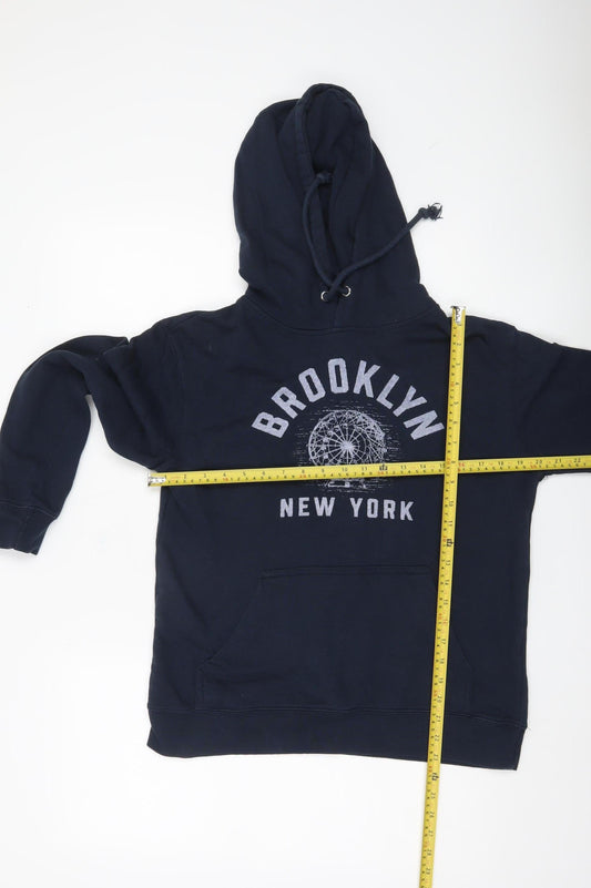 Lane Seven Men’s Blue Pullover Hoodie S Brooklyn Graphic Hooded Sweatshirt