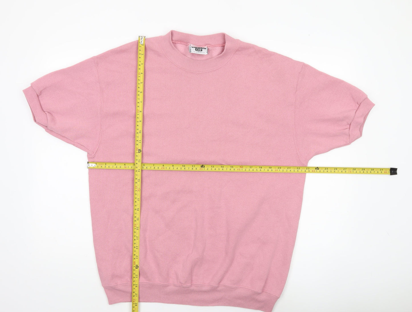 Lee Women’s Pink Short Sleeve Pullover Sweatshirt L