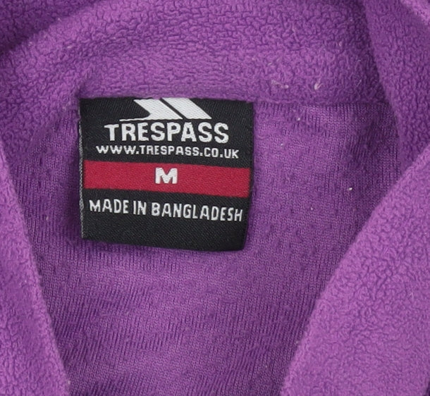 Trespass Womens Purple M Fleece 1/4 Zip Pullover Sweatshirt Hiking