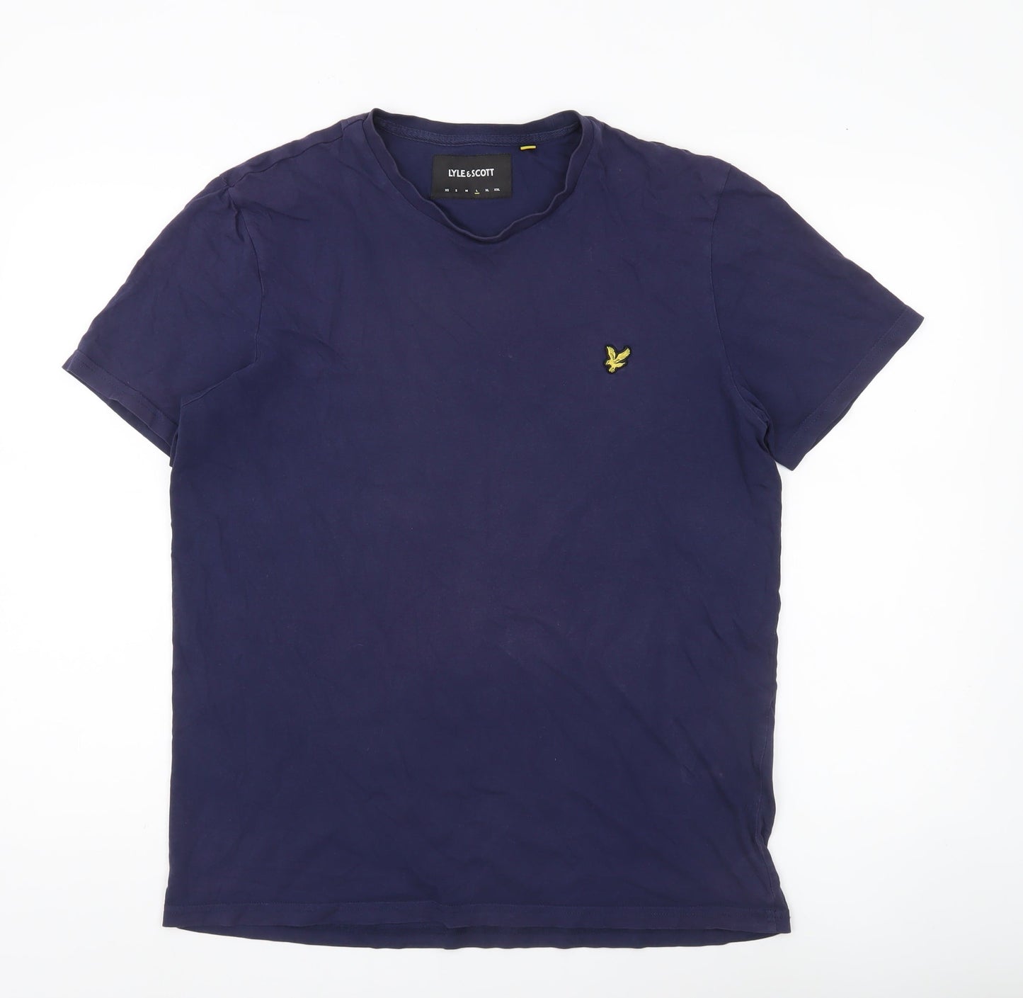 Lyle & Scott Men’s Blue Cotton Crew Neck Logo T-Shirt Size L
