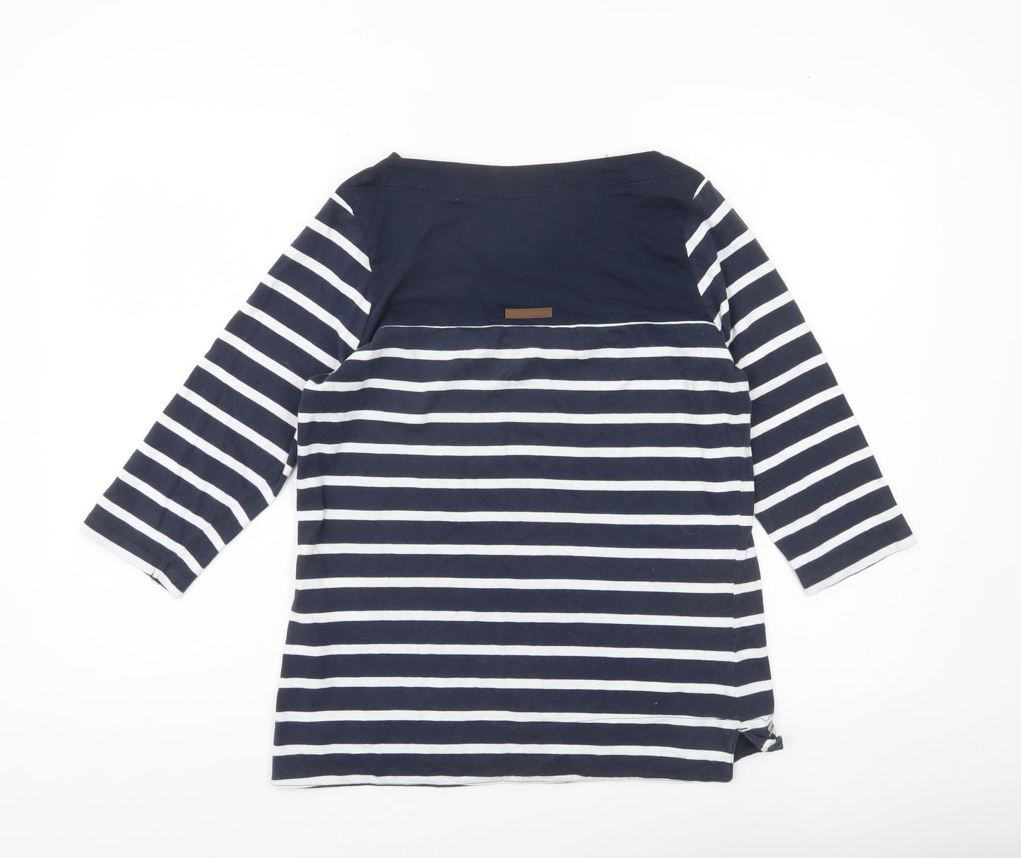 Regatta Womens Blue Striped Nautical Boat Neck Top Size 10
