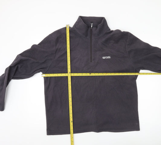 Regatta Mens Grey Fleece Sweatshirt XL 1/2 Zip Outdoor Layer