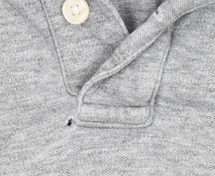 Abercrombie & Fitch Men's Grey Slim Fit Polo Shirt M Short Sleeve