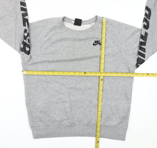 Nike Boys Grey SB Crew Neck Sweatshirt XL 13-15 Years Skateboarding Logo