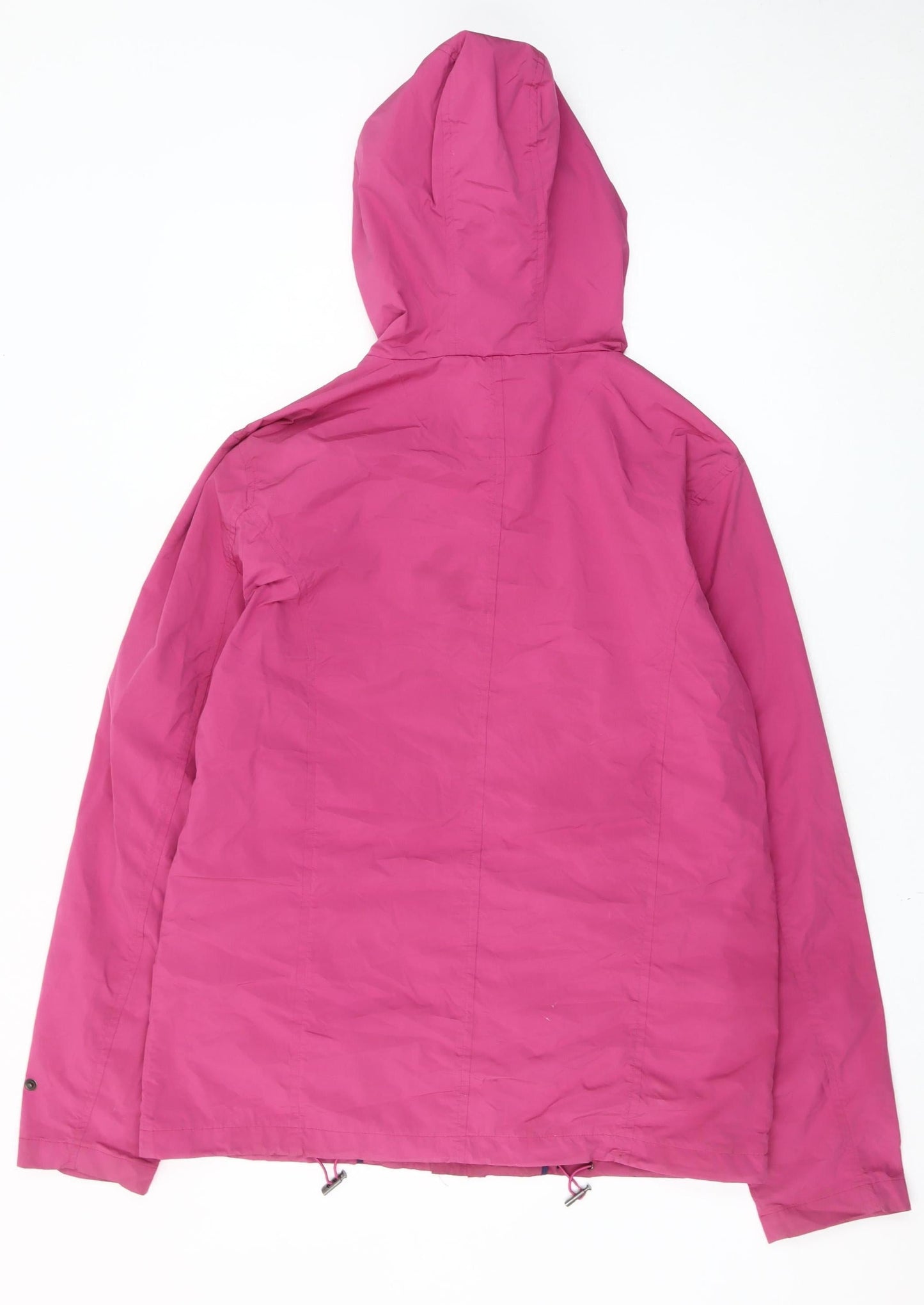 DKNY Women’s Pink Hooded Rain Coat Jacket Size M Waterproof