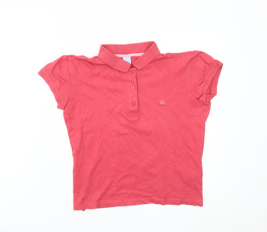 Champion Womens Red XL Polo Shirt Short Sleeve Cotton Casual