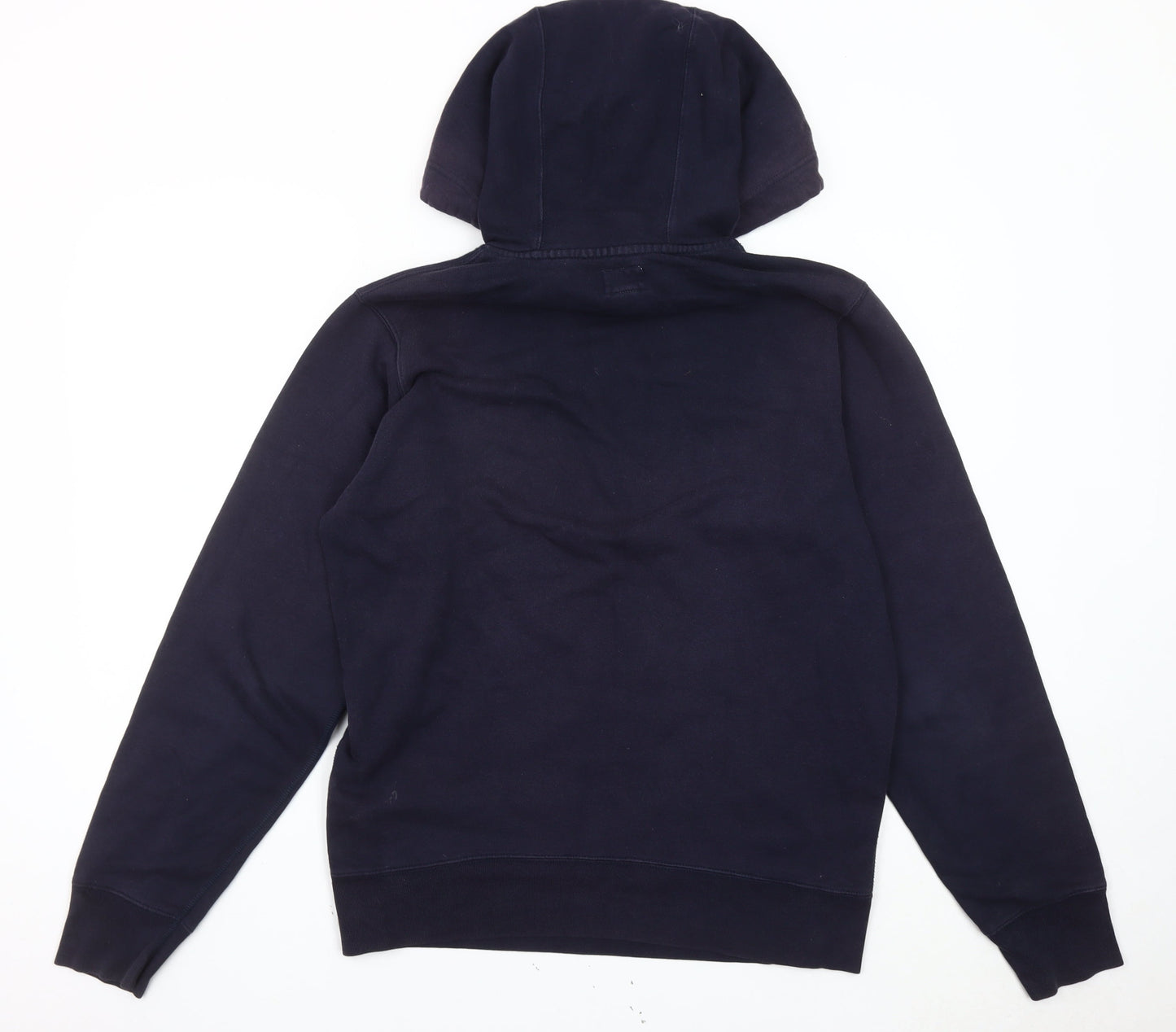 Diesel Mens Blue Pullover Hoodie L Logo Cotton Fleece Sweatshirt
