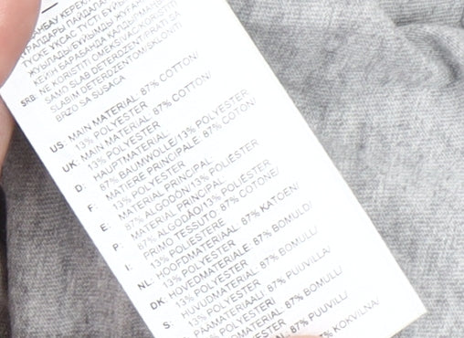 Adidas Boys Grey T-Shirt 13-14 Years Short Sleeve Crew Neck Sports Top