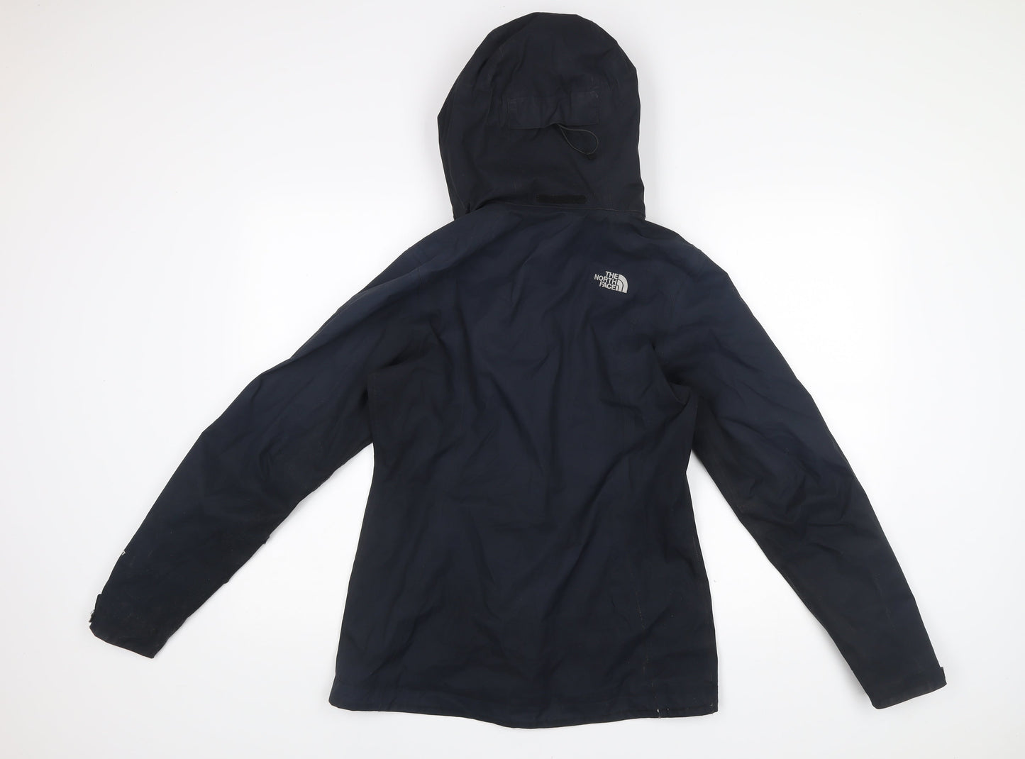 The North Face Womens Black Small Waterproof Hooded Rain Jacket