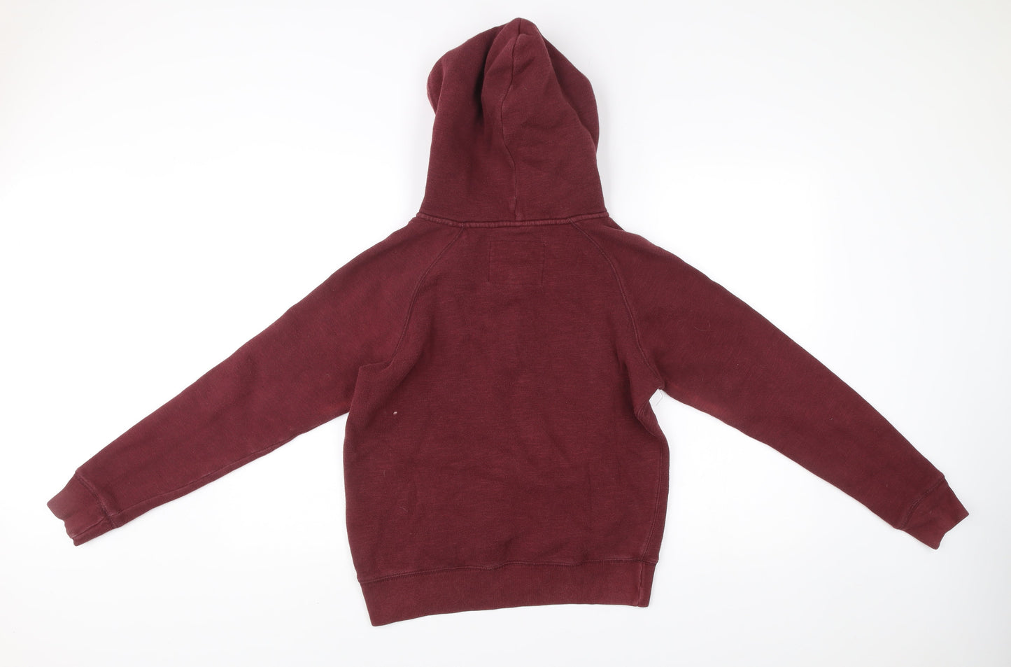 Jack Wills Womens Burgundy Full Zip Hoodie UK 12 Cotton Blend
