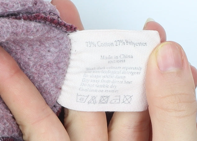 Jack Wills Womens Burgundy Full Zip Hoodie UK 12 Cotton Blend