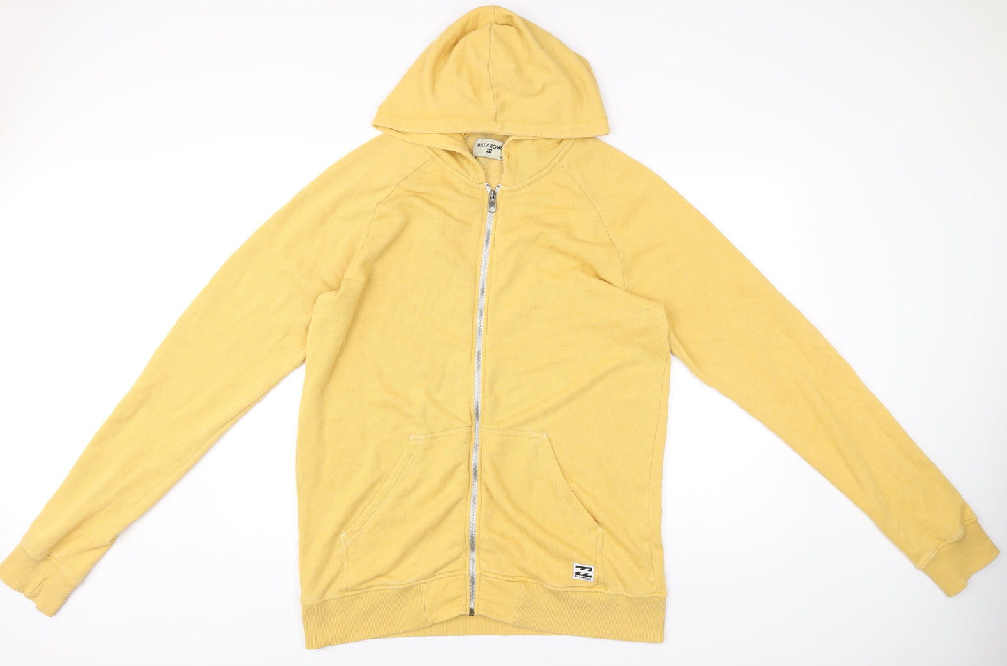 Billabong Mens Yellow XL Full Zip Hoodie Cotton Blend