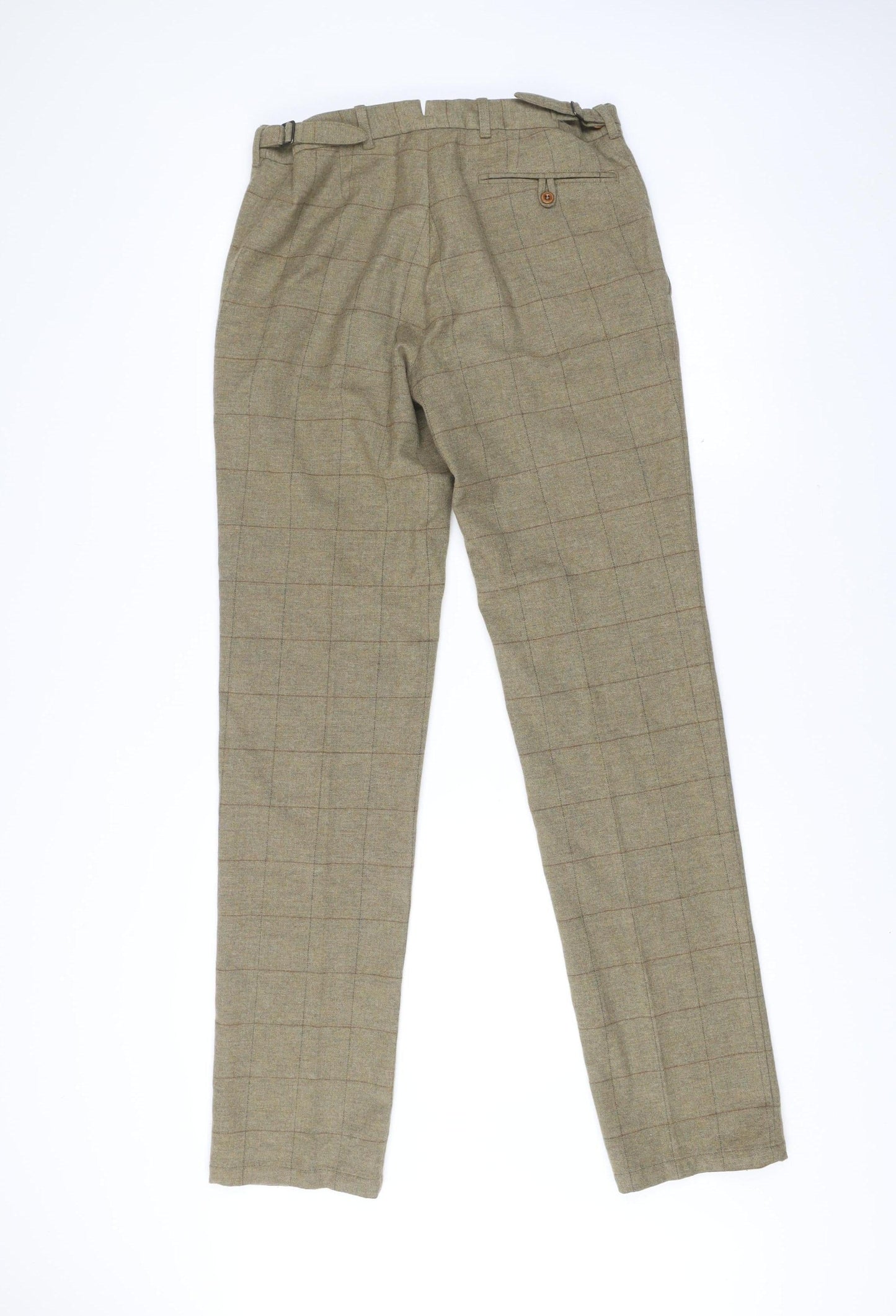 Polo Ralph Lauren Men's Brown Checked Wool Dress Pants 31W 34L