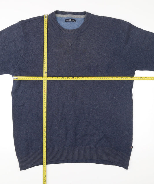 Casa Moda Men’s Blue 3XL Crew Neck Pullover Jumper