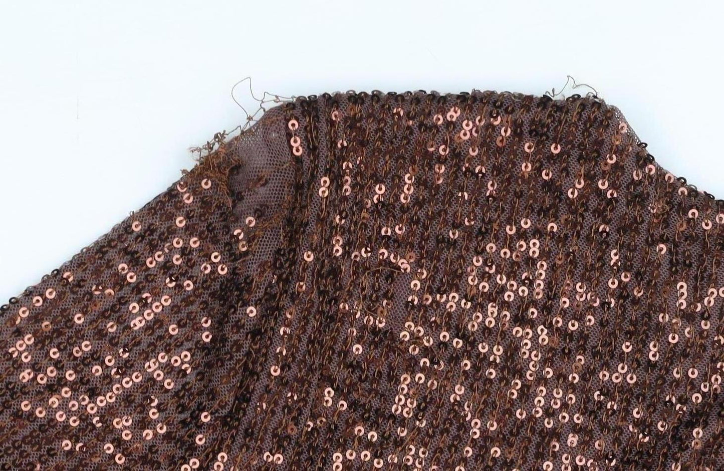 DKNY Women’s Brown Sequin Bodycon Dress Size 12 Long Sleeve Knee Length