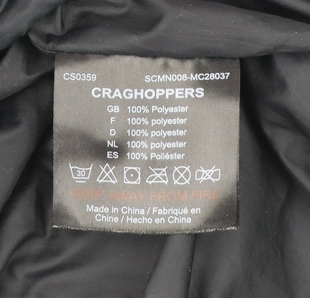 Craghoppers Men’s Black M Puffer Jacket Full Zip Insulated Outdoor
