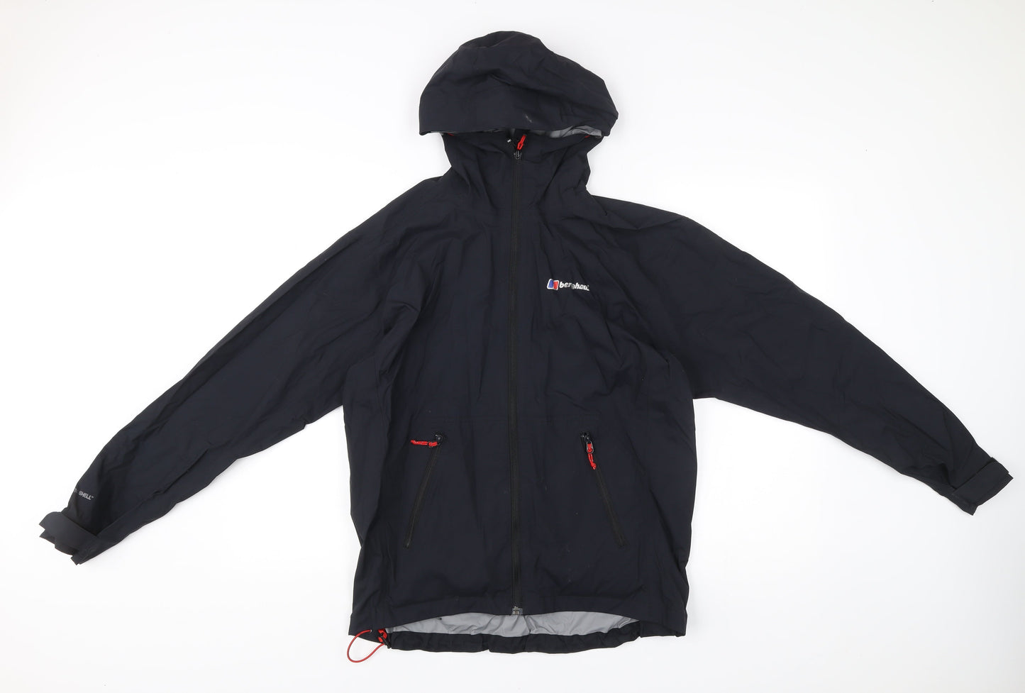 Berghaus Men’s Black Waterproof Hooded Rain Jacket Size S Outdoor
