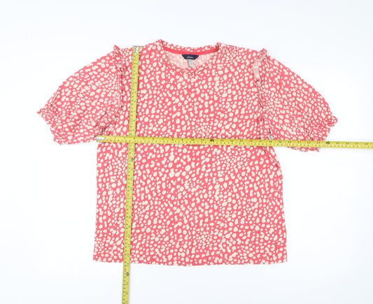 Womens UK Size 12 Joules Pink Cotton Blend Blouse