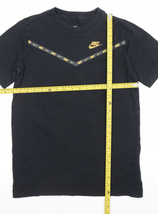 Nike Boys Black XL Graphic Logo Sports T-Shirt Casual Gym Tee