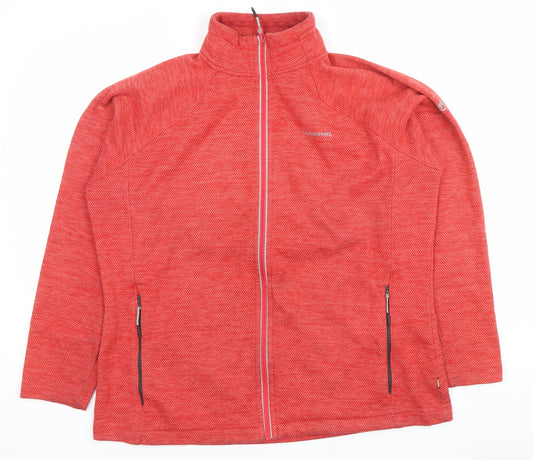 Craghoppers Womens Red Full Zip Fleece Jacket Size 18