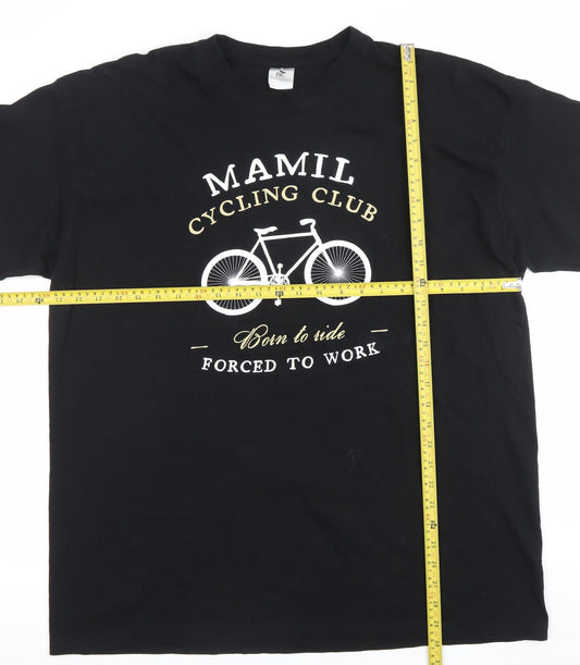 BC Collection Men's Black 2XL Cycling Club Graphic T-Shirt