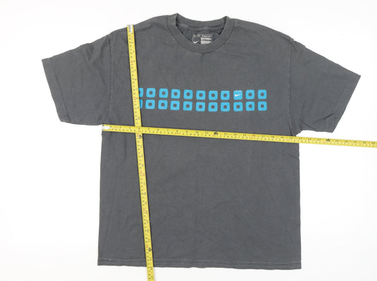 Nike Mens Grey Graphic Logo Sports T-Shirt Size L Regular Fit