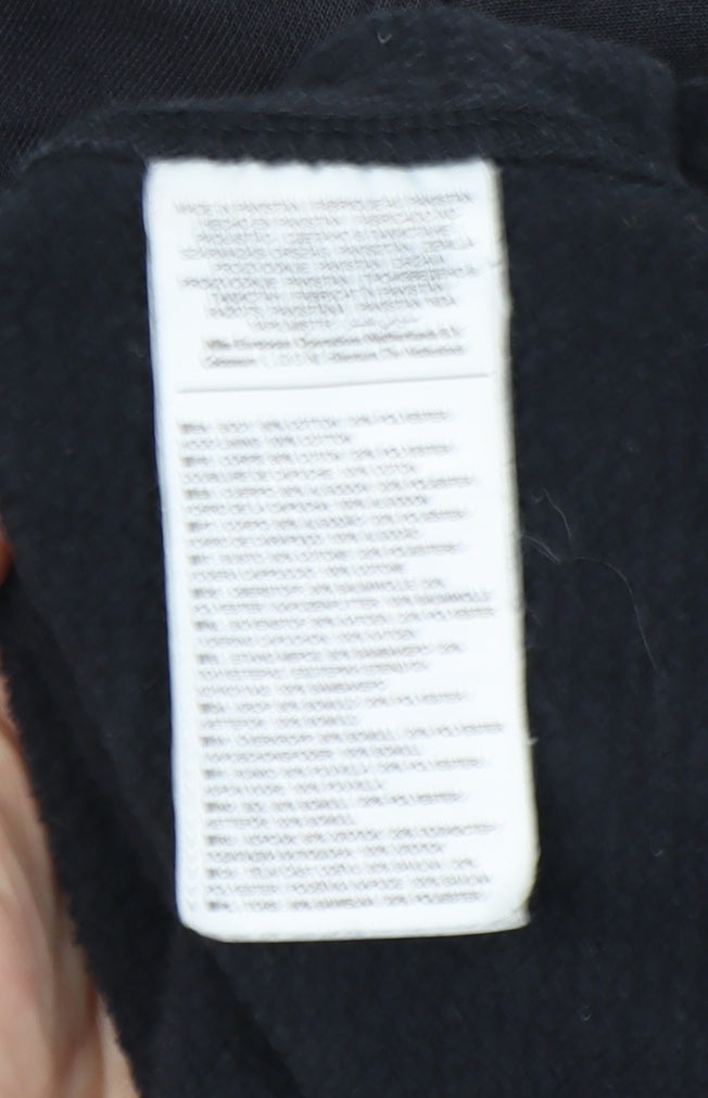 Nike Womens Black Small Pullover Hoodie Sweatshirt Cotton Blend