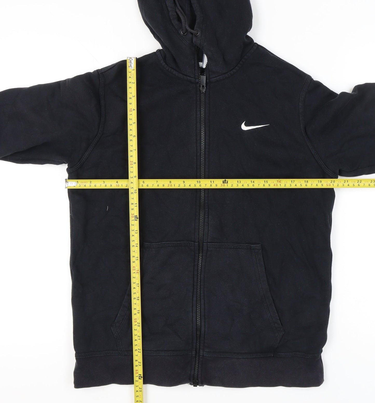 Nike Men's Black Full Zip Hoodie Size M Regular Fit Logo